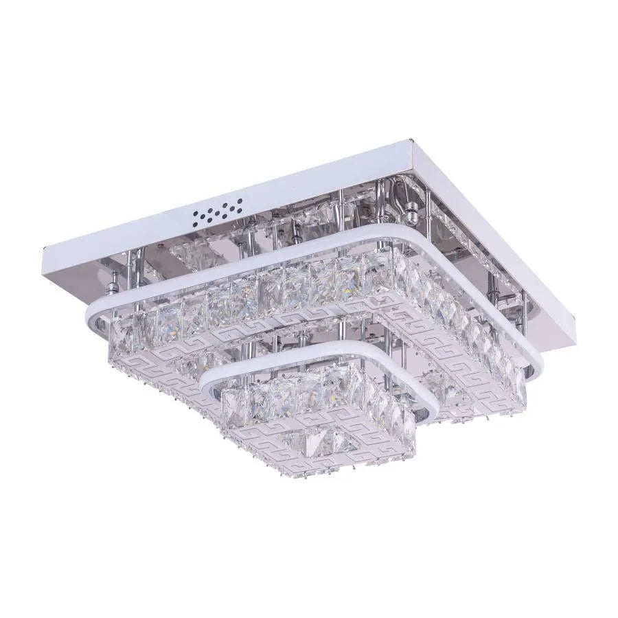 Etan LED Chandelier with Remote Control, 66W, Silver