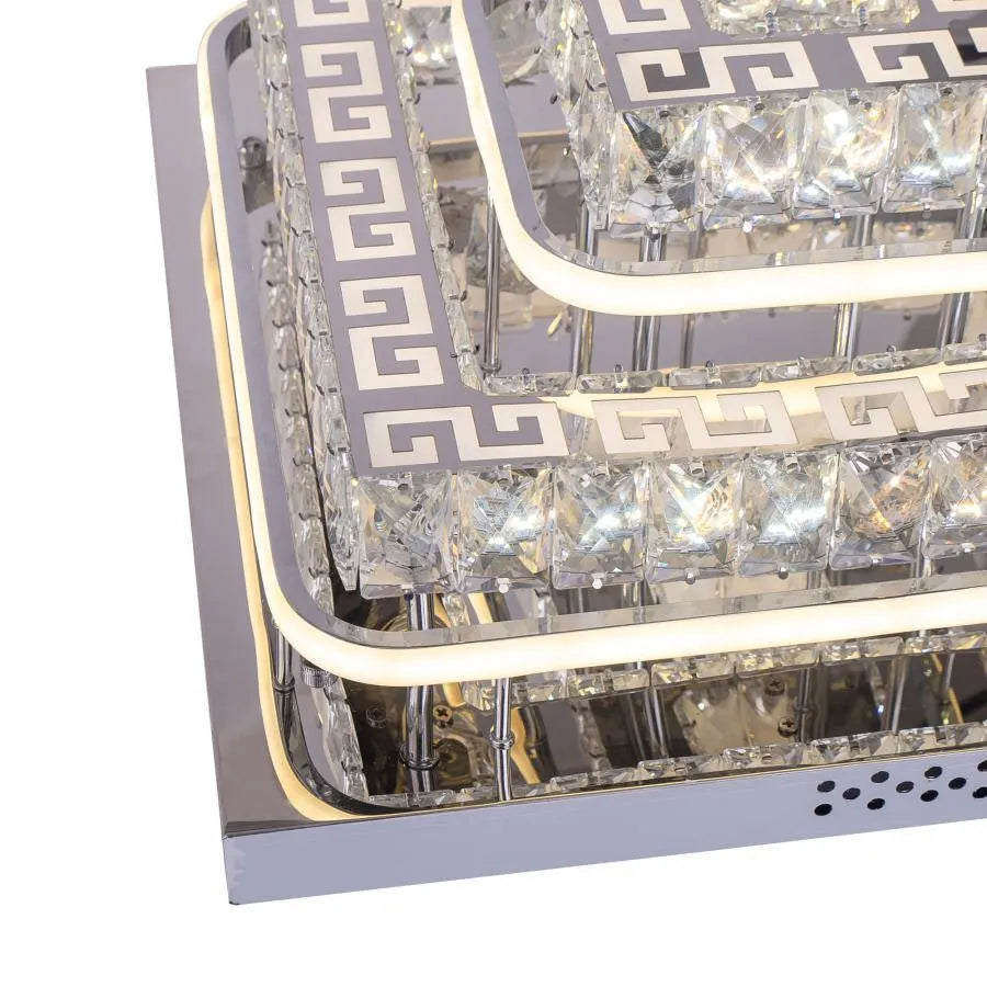 Etan LED Chandelier with Remote Control, 66W, Silver