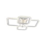 Faida LED Chandelier with Remote Control, 2.4Ghz, 104W, Acrylic, White