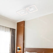 LED lust with remote control, felix, 2 squares, 77W, cold/hot/neutral light, unstable, white