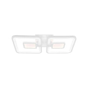 LED lust with remote control, felix, 2 squares, 77W, cold/hot/neutral light, unstable, white