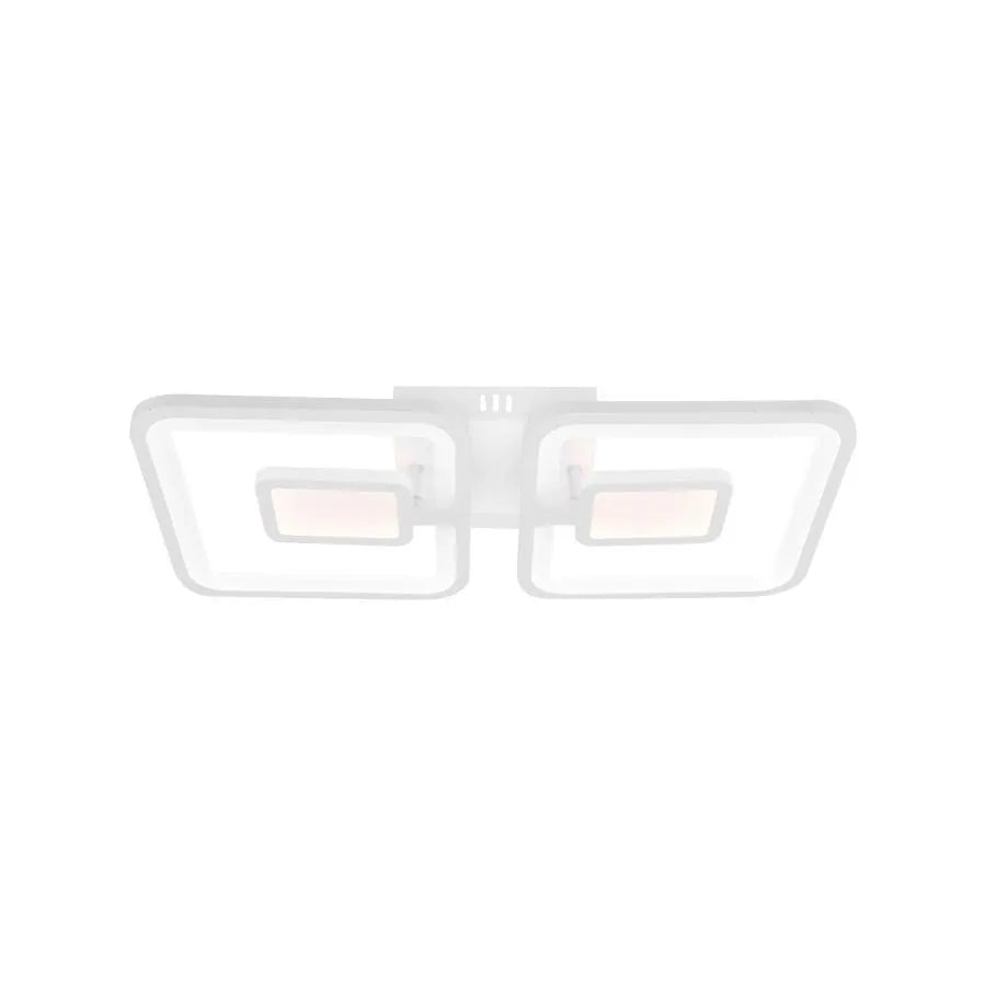 LED lust with remote control, felix, 2 squares, 77W, cold/hot/neutral light, unstable, white
