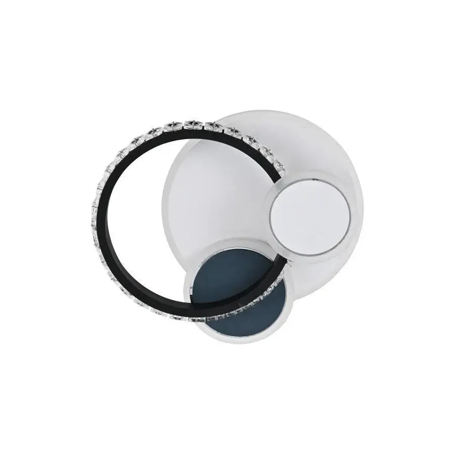 Gella LED Chandelier, 48W, Acrylic and Metal, White and Black 