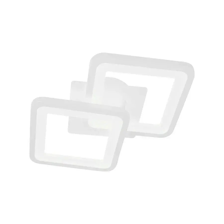 LED chandelier GIANI 26W, 2 Squares, Cold/Warm/Neutral light, White