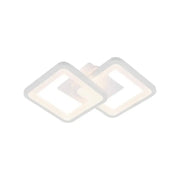 LED chandelier GIANI 26W, 2 Squares, Cold/Warm/Neutral light, White