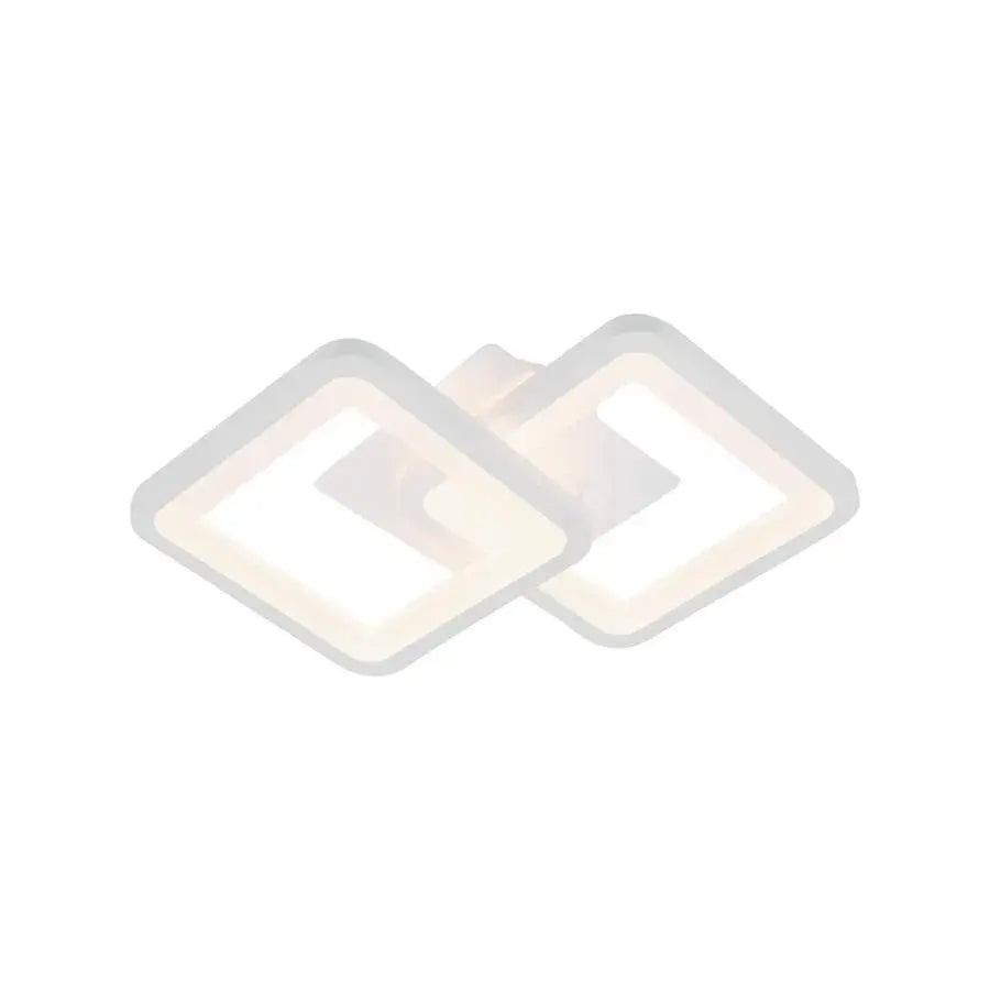 LED chandelier GIANI 26W, 2 Squares, Cold/Warm/Neutral light, White