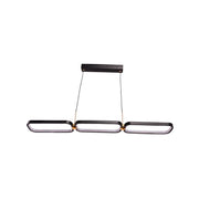 Hansa LED Chandelier with Remote Control, 80W, 2.4GHz, Metal, Black and Gold
