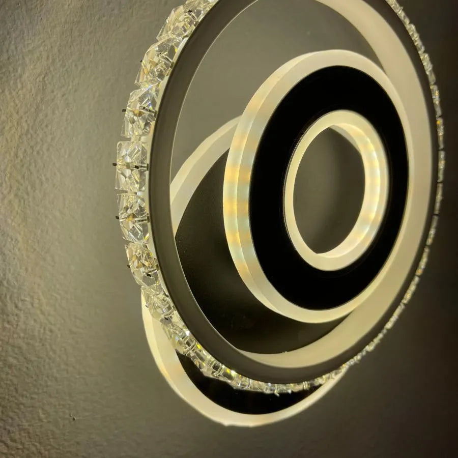 Inara Crystal LED Wall Lamp 40W Black