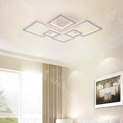RGB LED Lust with quadris remote control, 240W, 6 squares, cold/hot/neutral light, daisy, white