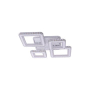 RGB LED Chandelier with remote control QUADRIS, 78W, 4 Squares, Cold/Warm/Neutral light, Dimmable, White