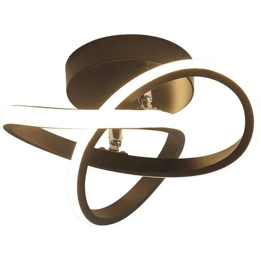 VERTEX Flow LED Chandelier, 24W, Wavy, Cold/Warm/Neutral Light, Black
