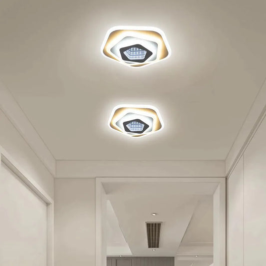 NEXA Pentagon 3D LED Chandelier, 36W, White, for Hall/Corridor