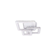 NOVA Quadria LED Chandelier with Crystals, 3 Light Sources, RGB, with Remote Control, 154W, White &amp; Stainless Steel