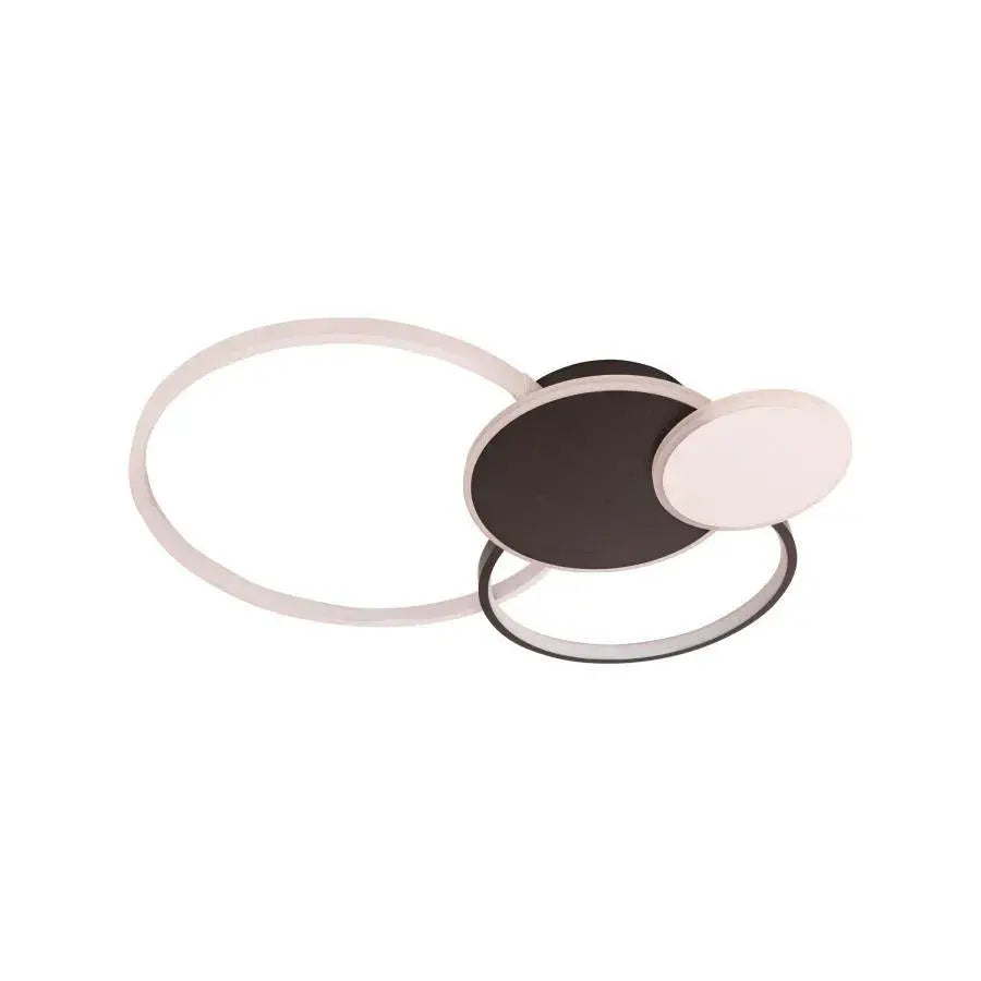 Libra LED Chandelier with Remote Control, 120W, White with Black, Acrylic, Dimmable
