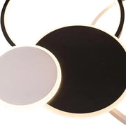 Libra LED Chandelier with Remote Control, 120W, White with Black, Acrylic, Dimmable