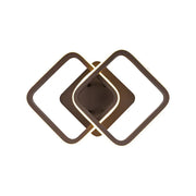 Lilia LED Chandelier, 24W, Square, Brown, Acrylic, Cold/Warm/Neutral Light