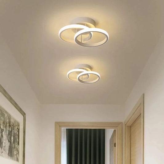 VERTEX Circula LED Chandelier Overlapping Circles, 44W, 2 Circles, Cold/Warm/Neutral Light, White