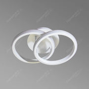 VERTEX Circula LED Chandelier Overlapping Circles, 44W, 2 Circles, Cold/Warm/Neutral Light, White