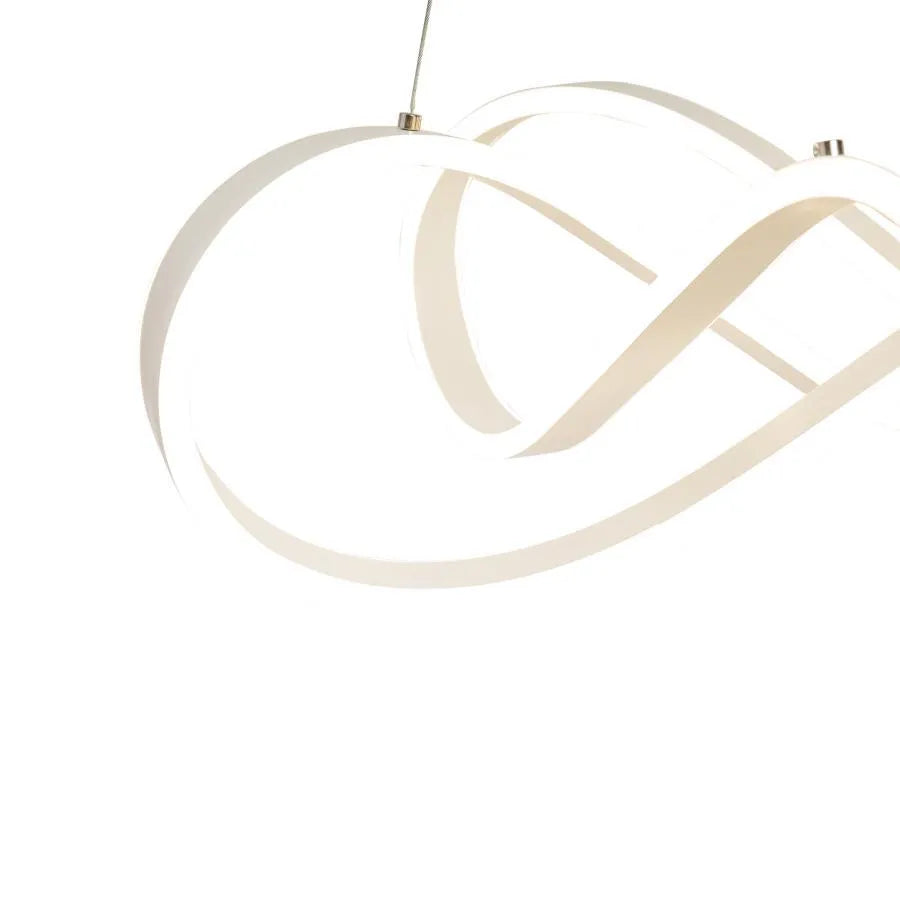 INFINITY Halo LED Pendant Chandelier with Remote Control, 138W, Adjustable Height, Cold/Warm/Neutral Light, Dimmable, White