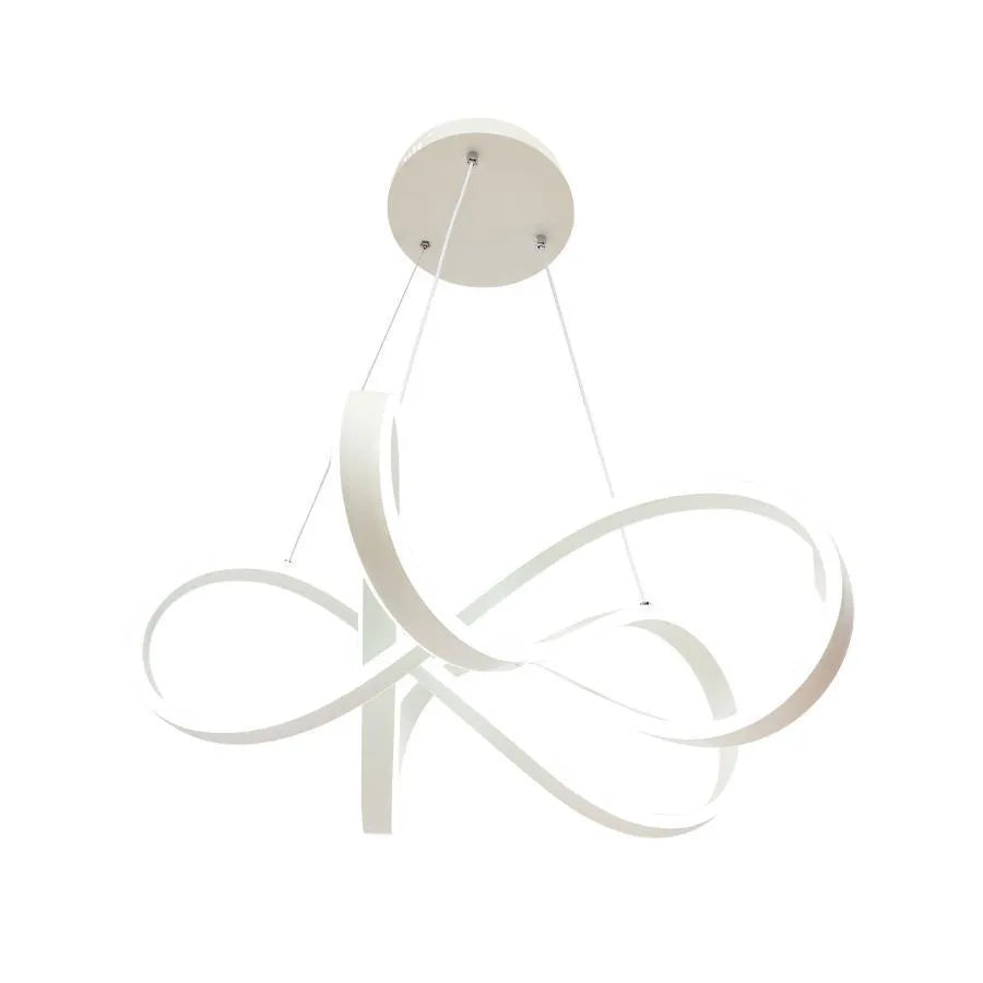 INFINITY Halo LED Pendant Chandelier with Remote Control, 138W, Adjustable Height, Cold/Warm/Neutral Light, Dimmable, White