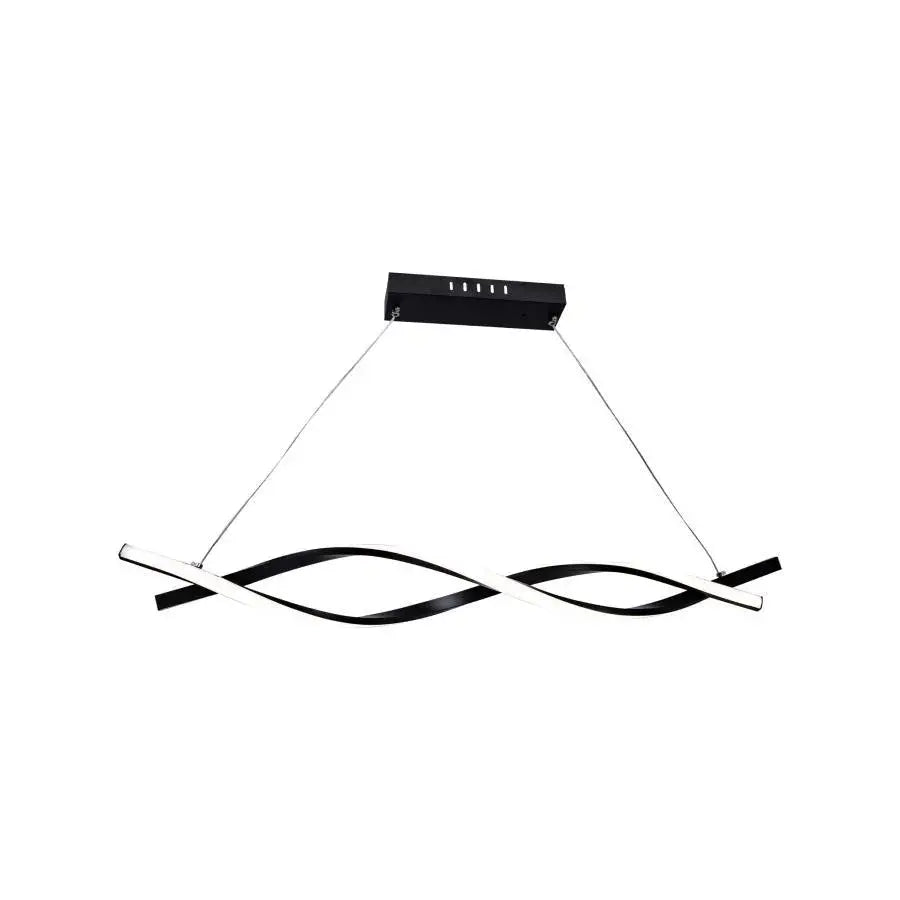 LED Pendant Chandelier with Remote Control FLUX, 80W, Adjustable Height, Cold/Warm/Neutral Light, Dimmable, Black