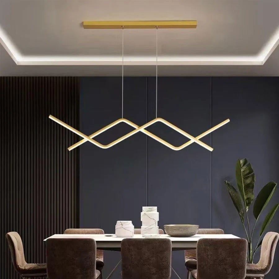LED Chandelier with Remote Control Naomi 72W Dimmable Gold
