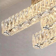 LED Chandelier PRISCILA, with Remote Control, 80W, Crystal, Glossy Chrome, Dimmable, Warm/Cold/Neutral Light