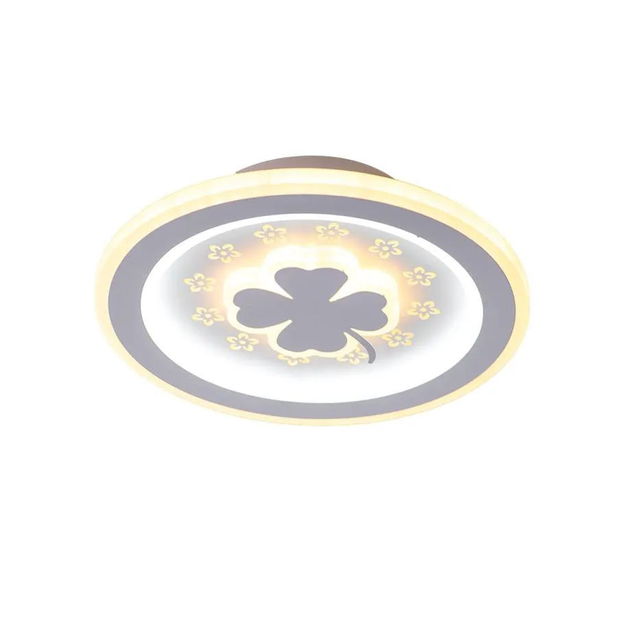 LED Chandelier Clover RGB Pink 24W White