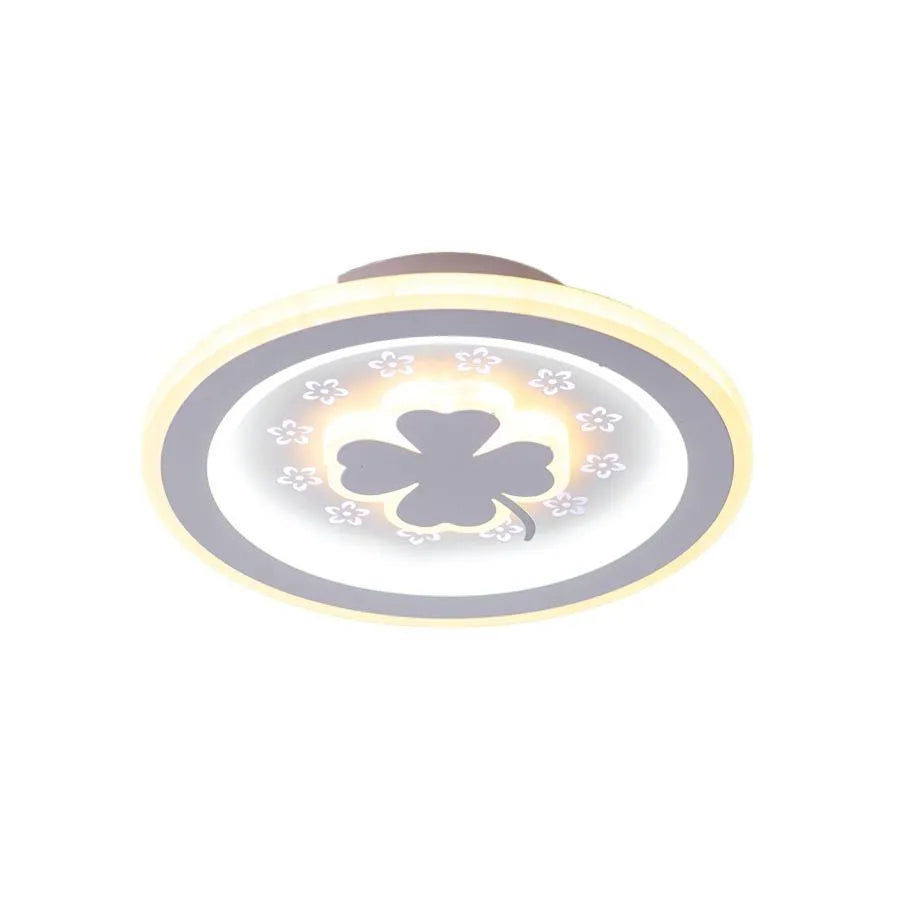 LED Chandelier Clover RGB Pink 24W White
