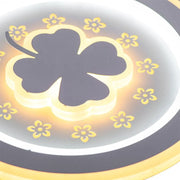LED Chandelier Clover RGB Pink 24W White