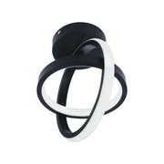 VERTEX Gyro LED Chandelier Crossed Circles, 42W, 2 Circles, Cold/Warm/Neutral Light, Black