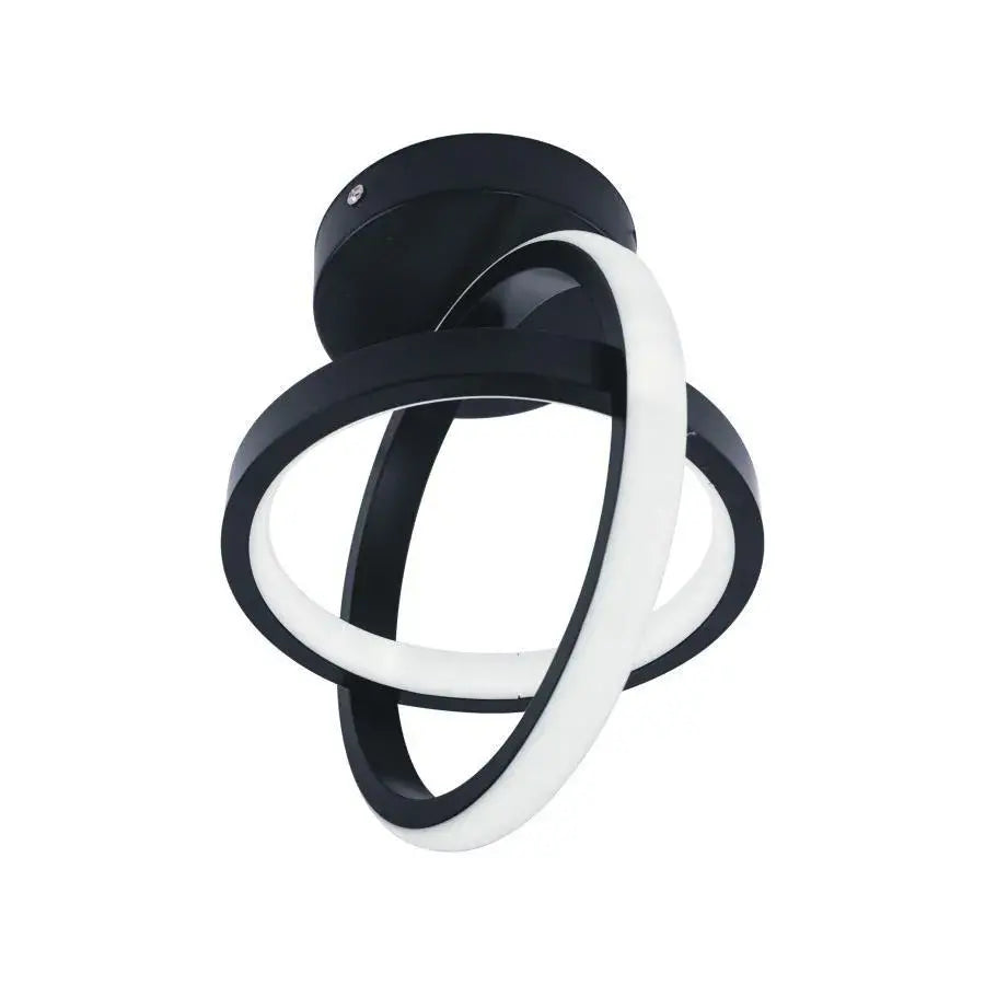 VERTEX Gyro LED Chandelier Crossed Circles, 42W, 2 Circles, Cold/Warm/Neutral Light, Black