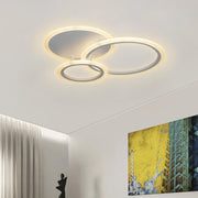 LED chandelier with remote control LUCY, 52W, 3 Circles, Cold/Warm/Neutral light, Dimmable, White