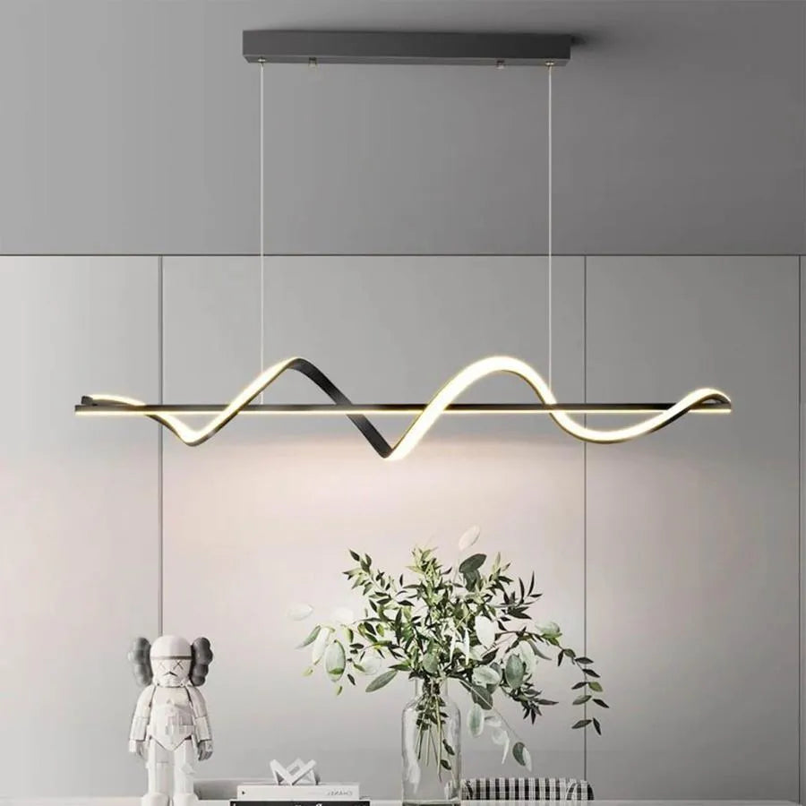 LED Chandelier with Remote Control Aminia 80W, Black