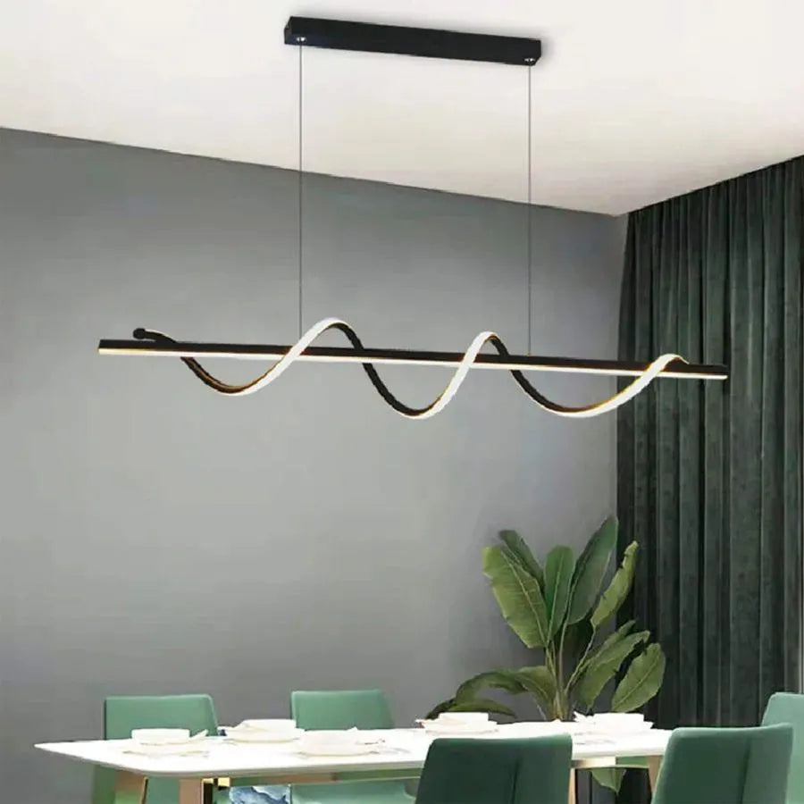 LED Chandelier with Remote Control Aminia 80W, Black