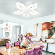 LED chandelier with remote control ORCHID, 65W, 5 Petals, Cold/Warm/Neutral light, Dimmable, White 