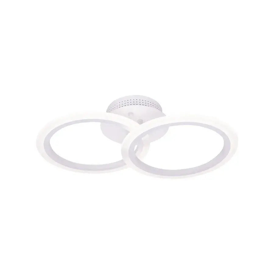 LED Chandelier with Remote Control BETTY, 28W, 2 Circles, Cold/Warm/Neutral Light, Dimmable, White 