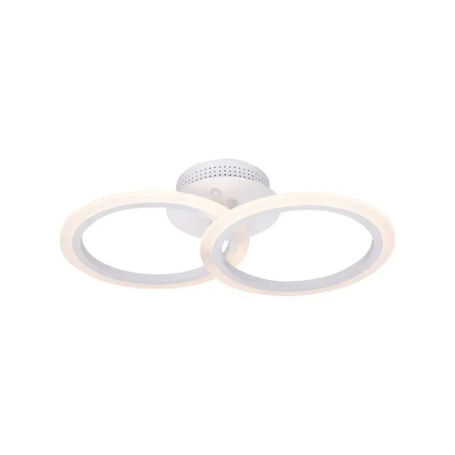 LED Chandelier with Remote Control BETTY, 28W, 2 Circles, Cold/Warm/Neutral Light, Dimmable, White 