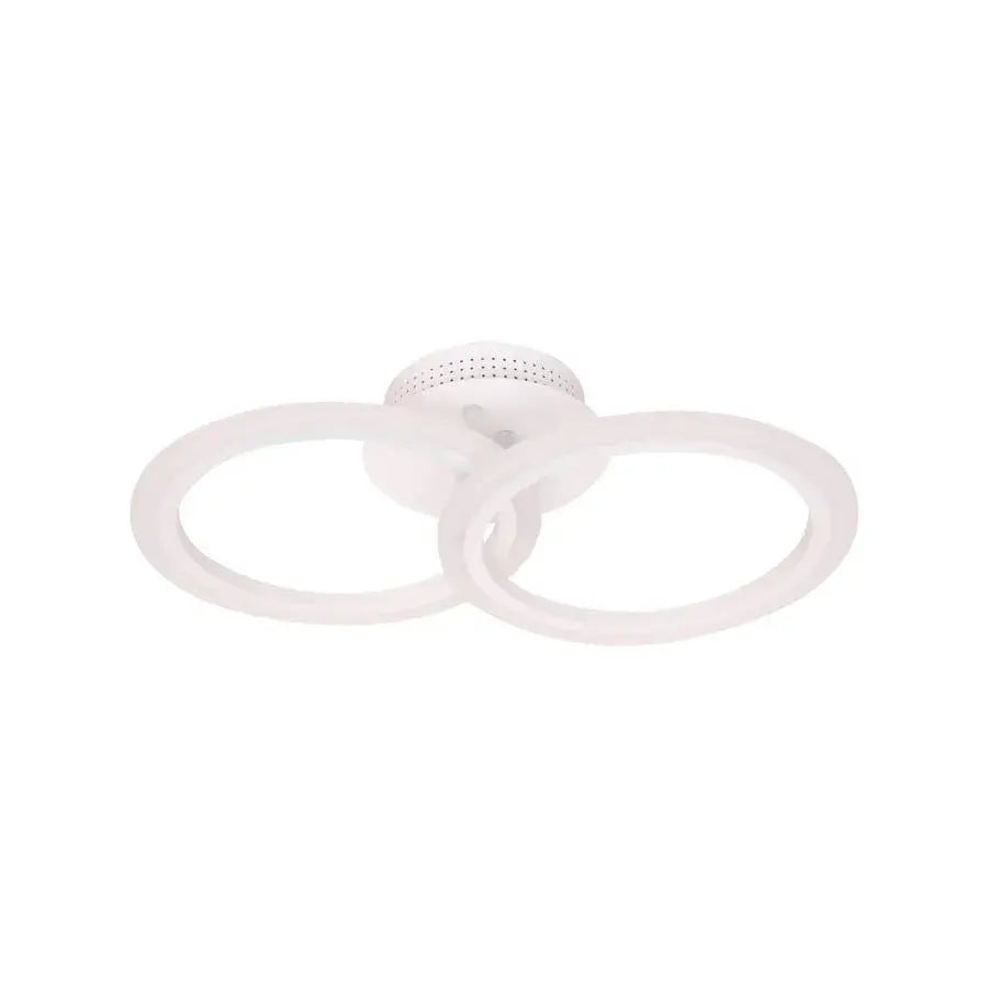 LED Chandelier with Remote Control BETTY, 28W, 2 Circles, Cold/Warm/Neutral Light, Dimmable, White 