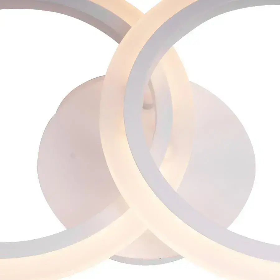 LED Chandelier with Remote Control BETTY, 28W, 2 Circles, Cold/Warm/Neutral Light, Dimmable, White 