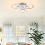LED chandelier with remote control KADE, 80W, 3 Circles, Cold/Warm/Neutral light, Dimmable, White