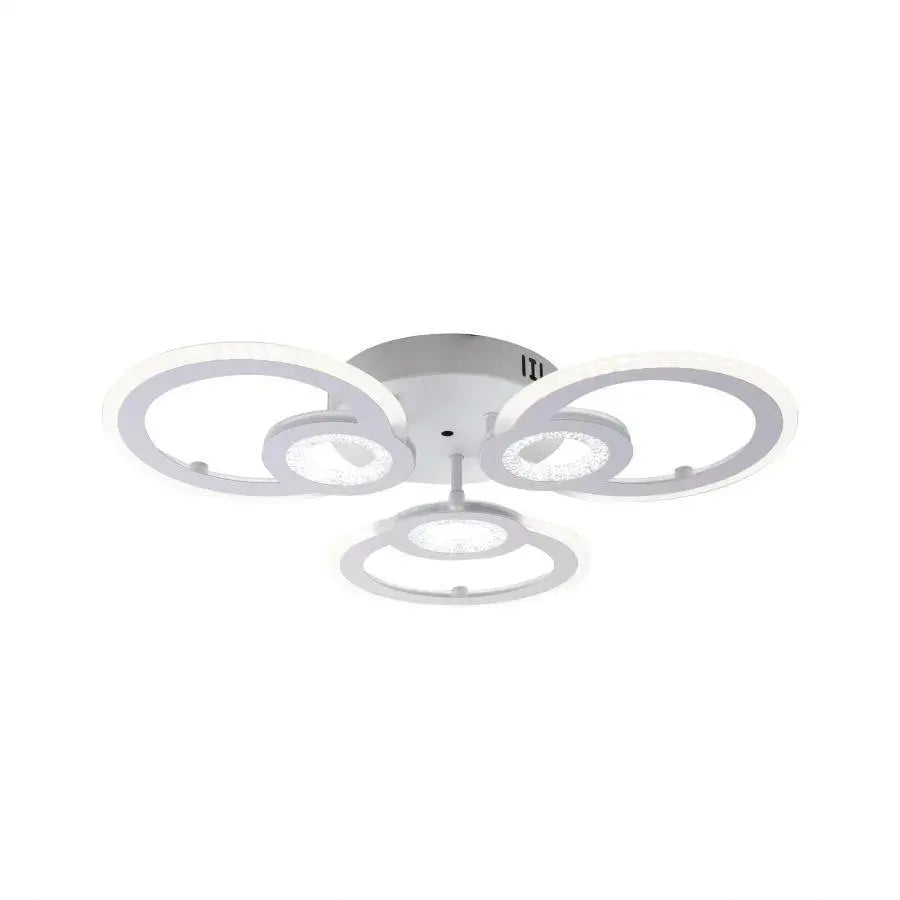 LED chandelier with remote control KADE, 80W, 3 Circles, Cold/Warm/Neutral light, Dimmable, White