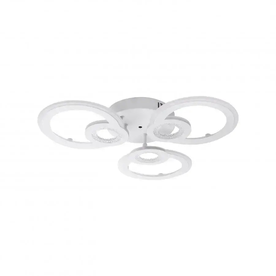 LED chandelier with remote control KADE, 80W, 3 Circles, Cold/Warm/Neutral light, Dimmable, White