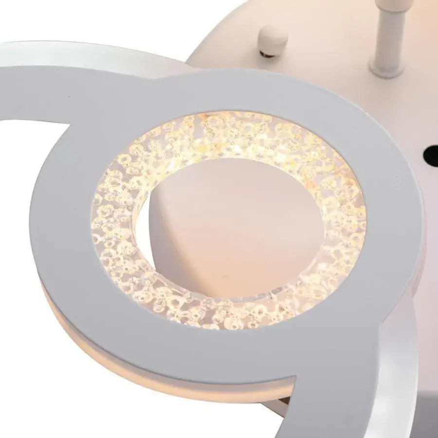 LED chandelier with remote control KADE, 80W, 3 Circles, Cold/Warm/Neutral light, Dimmable, White