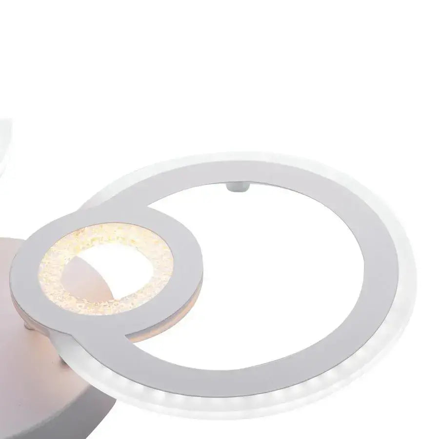 LED chandelier with remote control KADE, 80W, 3 Circles, Cold/Warm/Neutral light, Dimmable, White