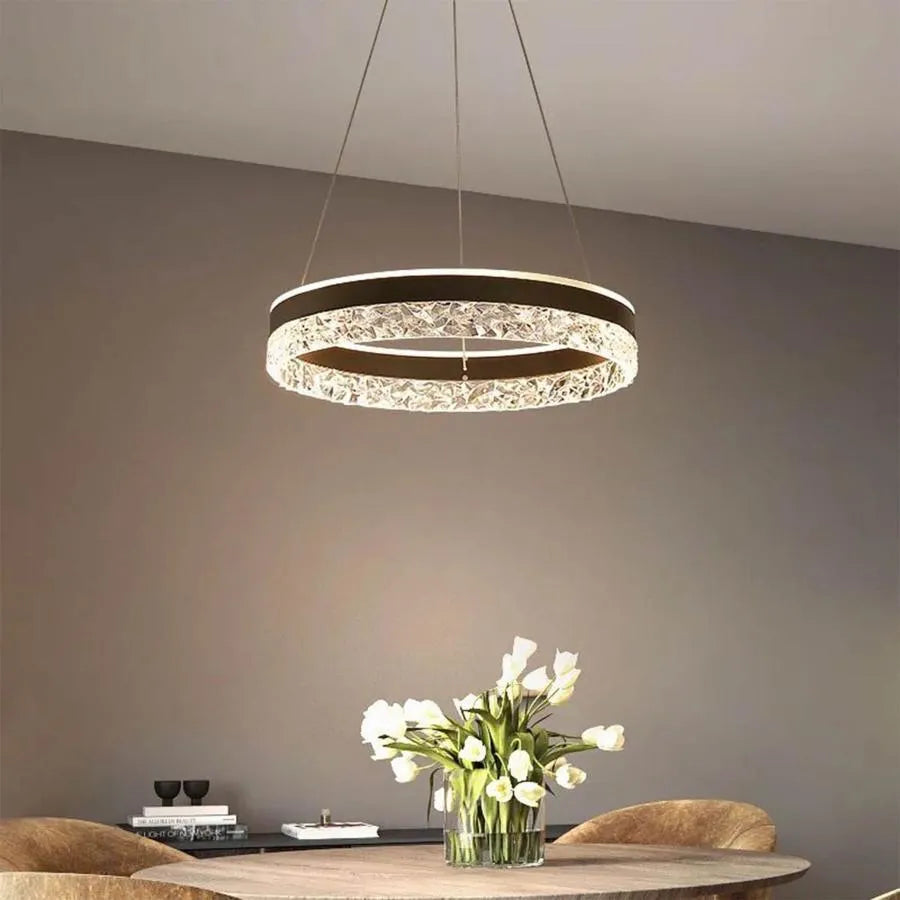 LED Chandelier with Remote Control Brinda 124W Black