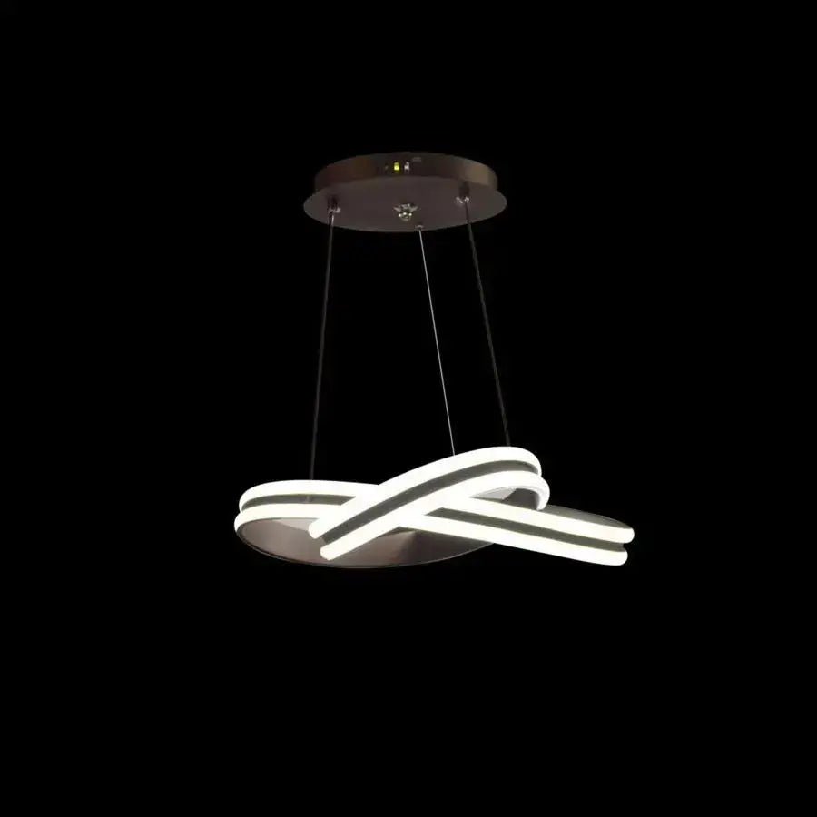 INFINITY LOOP LED Pendant Chandelier with Remote Control, 120W, Adjustable Height, Cold/Warm/Neutral Light, Dimmable, Black