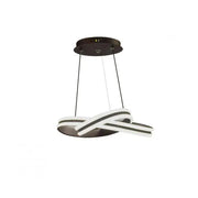 INFINITY LOOP LED Pendant Chandelier with Remote Control, 120W, Adjustable Height, Cold/Warm/Neutral Light, Dimmable, Black