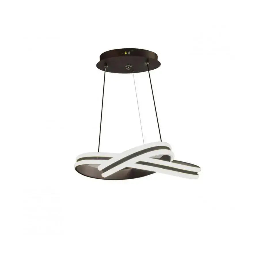 INFINITY LOOP LED Pendant Chandelier with Remote Control, 120W, Adjustable Height, Cold/Warm/Neutral Light, Dimmable, Black