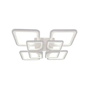 LED Chandelier with Remote Control, ZOE, 8 Squares, 135W, Cold/Warm/Neutral Light, Dimmable, White
